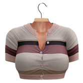 BUENO-Celine Top-Mauve Stripe