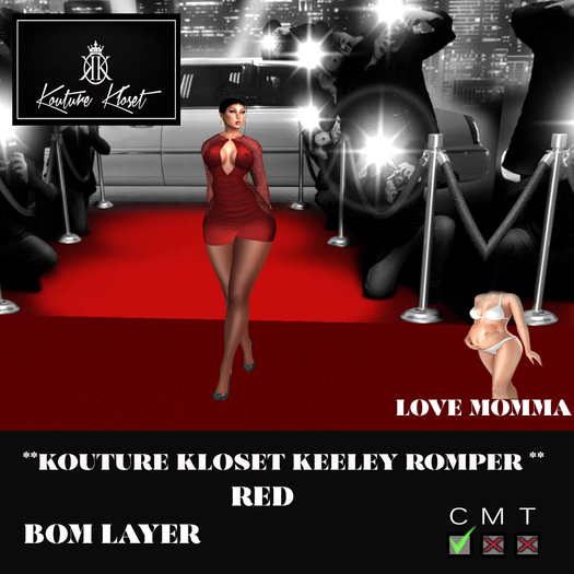 *KK KEELEY ROMPER MOMMA RED (ADD TO UNPACK)