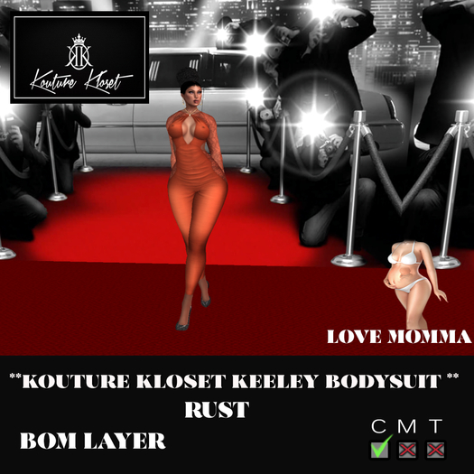 *KK KEELEY BODYSUIT MOMMA RUST  (ADD TO UNPACK)
