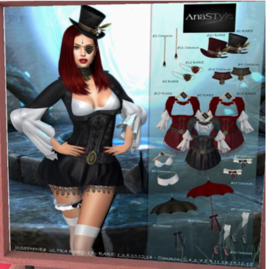 AnaSTyle - Josephine Red - Dress2 Maitreya RARE