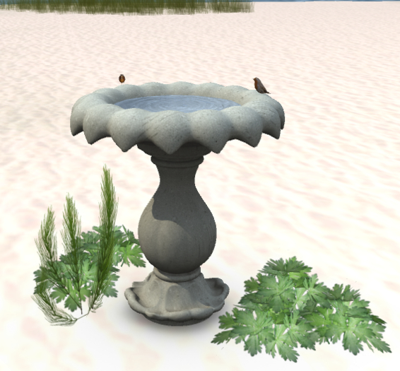 [CIRCA] - "Garden Dream" Meadow Birdbath RARE