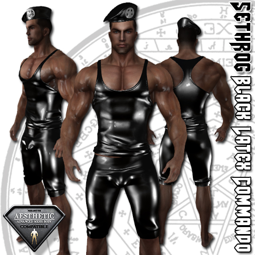 Sethrog Black Latex Commando Aesthetic
