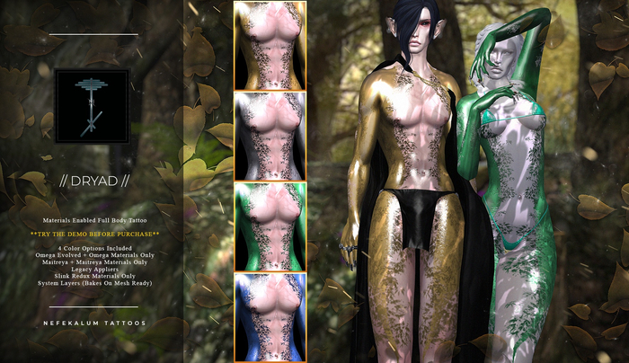 Nefekalum Tattoos - Dryad // Add DEMO