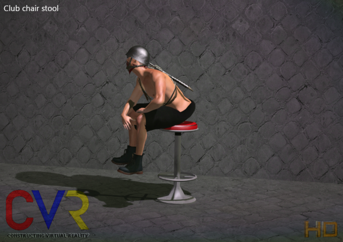 CVR Club chair stool box