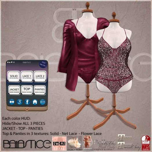 Baiastice_Darling Lingerie Set-Wine