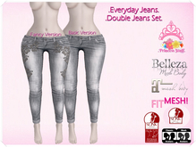 .Princess Stuff. [Skinny Everyday Jeans] *White & Embroidery*