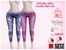 .Princess Stuff. [Skinny Everyday Jeans] *Flamingos&Pink Denim*