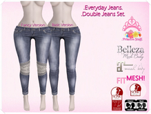.Princess Stuff. [Skinny Everyday Jeans] *Washed & White Lace*