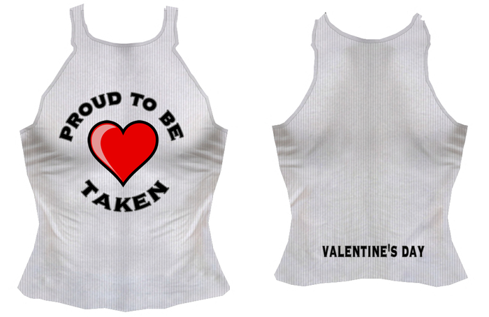 "Proud to be taken" Tank