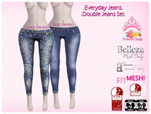 .Princess Stuff. [Skinny Everyday Jeans] Blue Mandala Set!