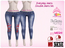 .Princess Stuff. [Skinny Everyday Jeans] Mid Denim & Hearts SET