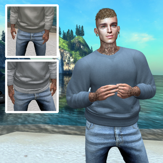 .etiquette. Bryant Sweatshirt LightBlue / Gianni