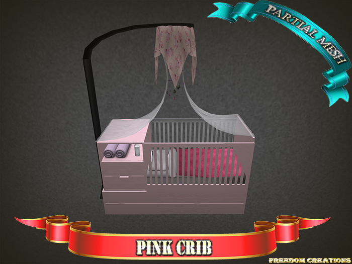 Pink crib-Freedom creations