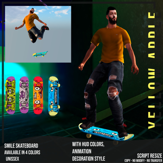 Yellow Apple -  Skatboard Nice Smile