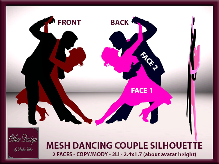 DANCING COUPLE MESH SILHOUETTE