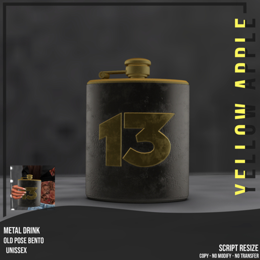 Yellow Apple - Metal Drink