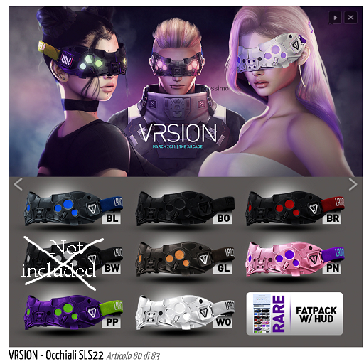 VRSION SLS22 Goggle 7 pack