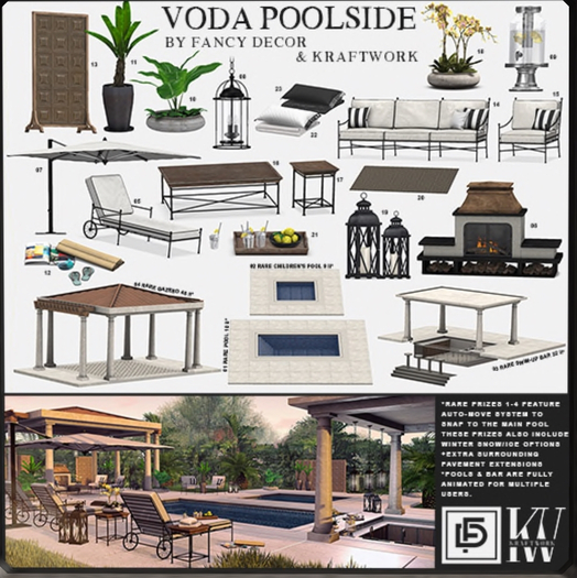 1. Fancy Decor + KraftWork Voda Pool RARE