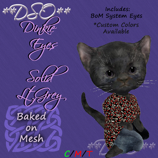 **DSO** Dinkie Eyes - BoM Solid Lt Grey