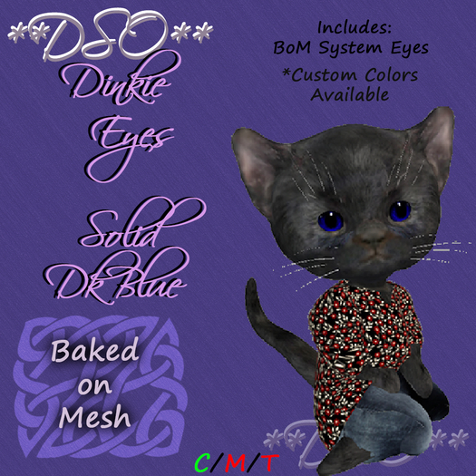 **DSO** Dinkie Eyes - BoM Solid Dk Blue