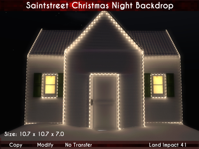 Saintstreet Christmas Night Backdrop (Wear me/Unpack)