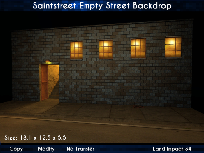 Saintstreet Empty Street Backdrop (WearAdd Unpack)