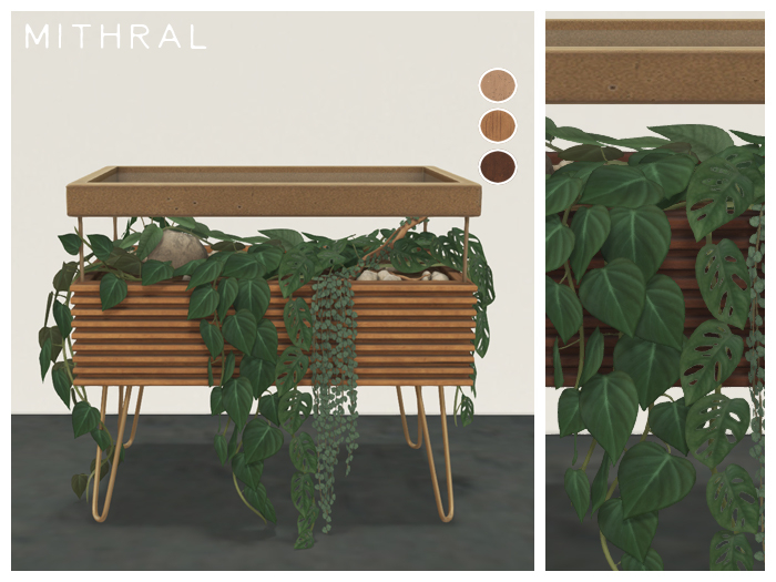 Mithral * Overgrown Table Terrarium (Gold)