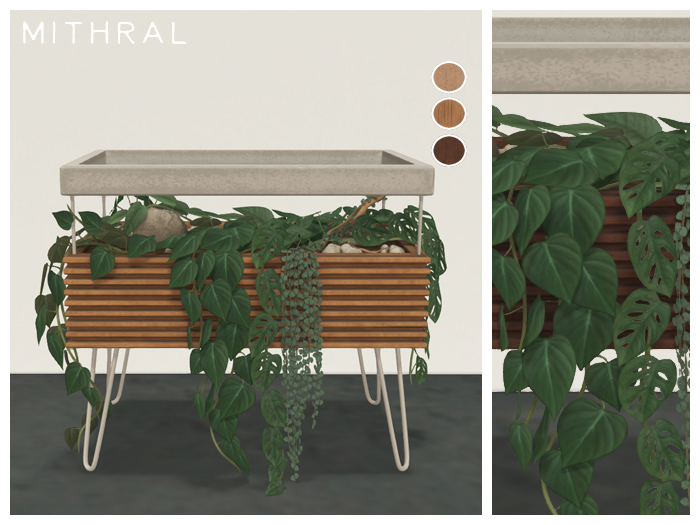 Mithral * Overgrown Table Terrarium (White)