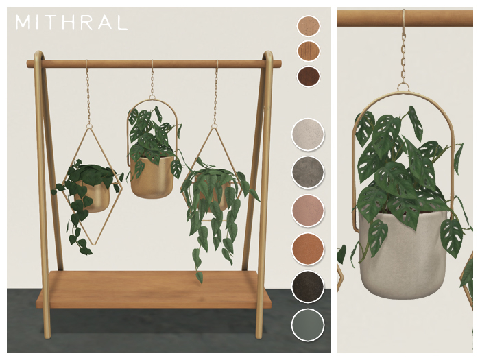 Mithral * A Frame Plant Hanger (Gold)