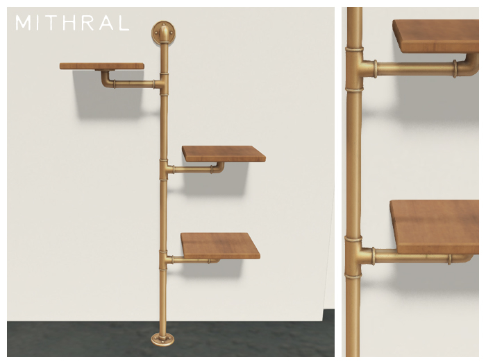 Mithral * Pipe Shelves (Gold)