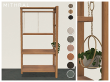 Mithral * Wooden Rack Shelf w/ Plant (Natural)