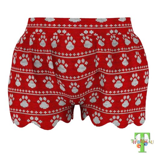 BTC - Colours Coll. Prints-Shorts- SnowPaws Red