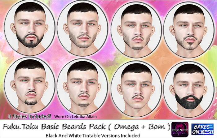 Fuku.Toku [ Basic Beards Pack ] Bom + Omega