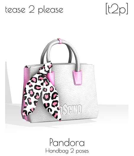 [t2p] Pandora Bag WHITE -PINK SCARF 030