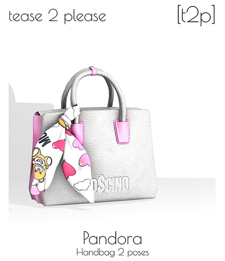 [t2p] Pandora Bag WHITE -PINK SCARF 013
