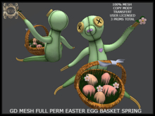 GD MESH FULL PERM EASTER EGG BASKET SPRING