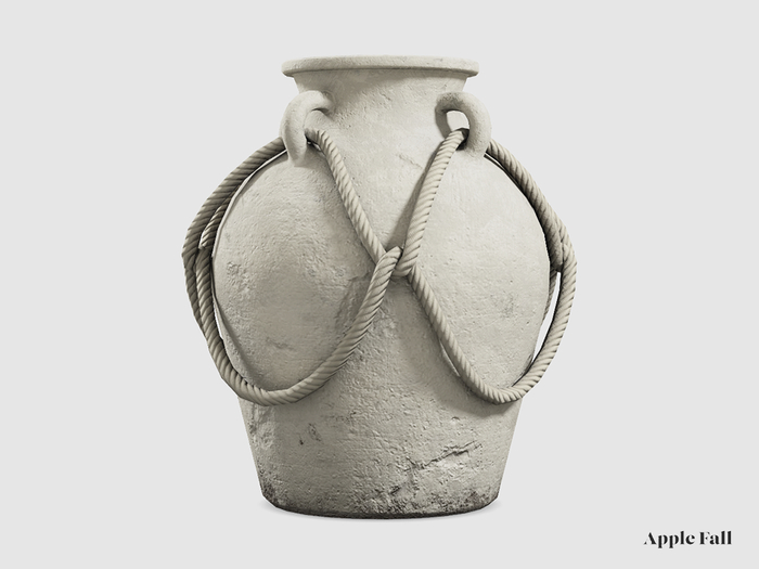 Apple Fall Clay Jug w/ Rope