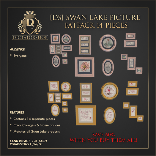 [Ds] SWAN LAKE Picture FATPACK 14 Pieces PKG