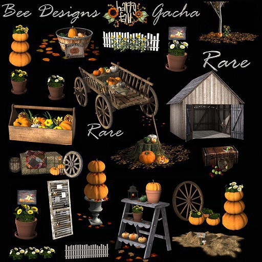 .:Bee Designs:. HFGacha-Pumpkins Decor 1