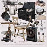 Nutmeg. December Eve Chair w/Blanket Decor