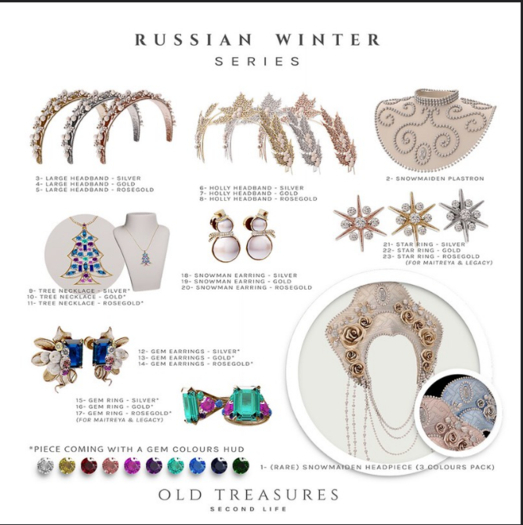 OLD TREASURES - 23 - RUSSIAN WINTER Star Ring RoseGold