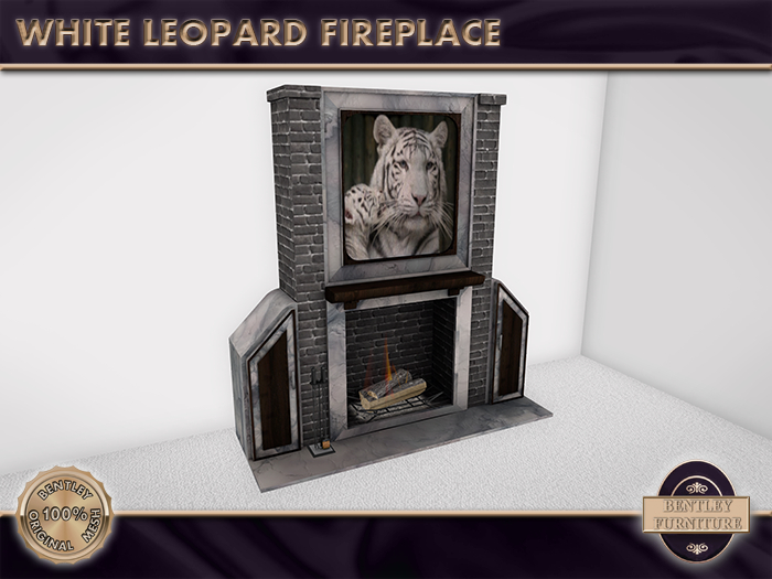 White Leopard Fireplace - PG Version - BOXED