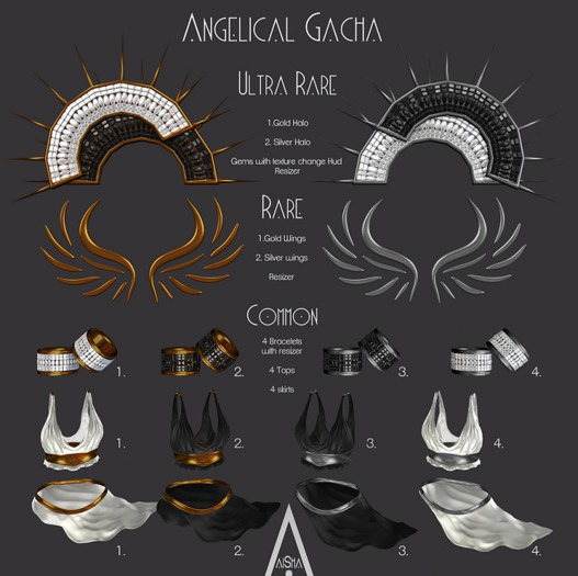 .AiShA. RARE Angelical  Wings Silver (Rezz&Click)