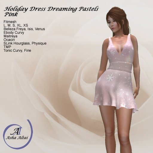 AA - Holiday Dress Dreaming Pastels - Pink