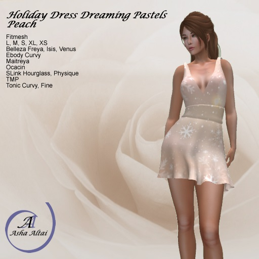AA - Holiday Dress Dreaming Pastels - Peach