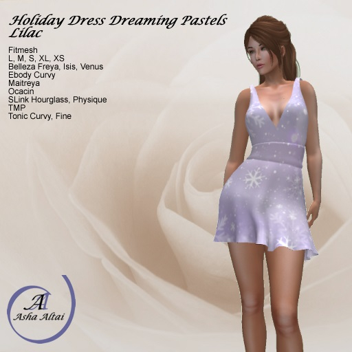 AA - Holiday Dress Dreaming Pastels - Lilac