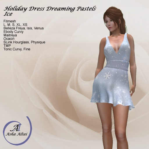 AA - Holiday Dress Dreaming Pastels - Ice