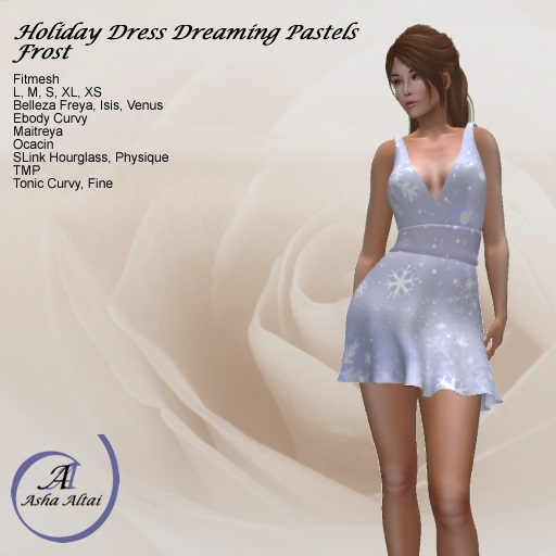 AA - Holiday Dress Dreaming Pastels - Frost
