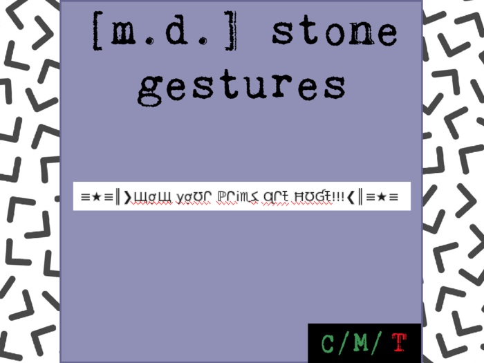 /Prims. By [m.d] stone gestures