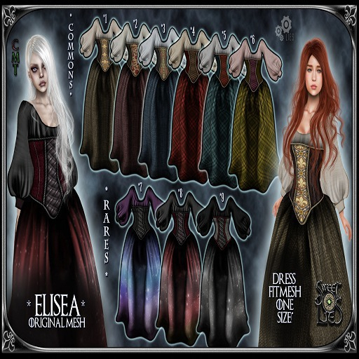 *SL* Elisea FitMesh Dress Gacha - Sweet Lies Box 8 RARE